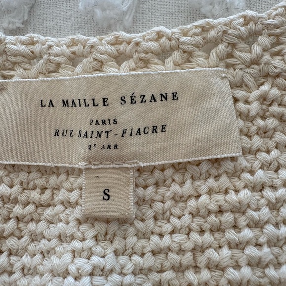Sezane Joas Top Cream - Size S - Picture 2 of 7
